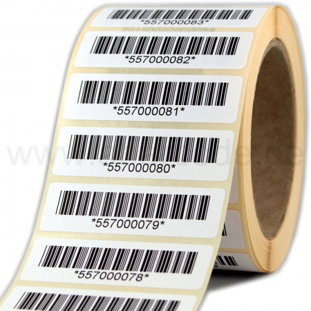 Barcode-Papiertiketten 70 x 20 mm 